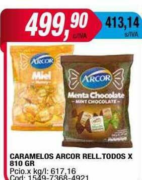 Maxiconsumo Caramelos Arcor Rell. Todos oferta