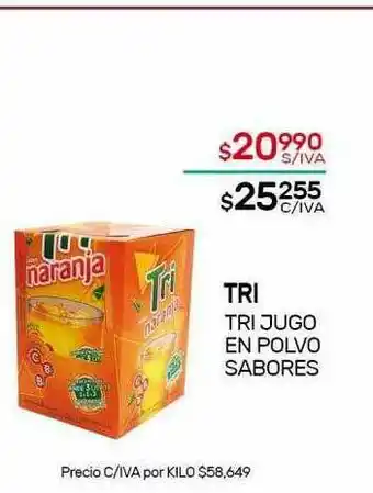 Nini Mayorista Tri Tri Jugo En Polvo Sabores oferta
