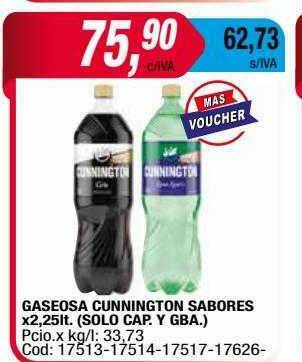 Maxiconsumo Gaseosa Cunnington Sabore oferta