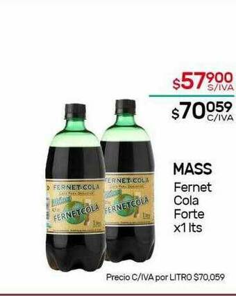 Nini Mayorista Mass Fernet Cola Forte oferta