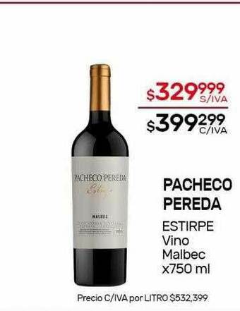 Nini Mayorista Pacheco Pereda Estirpe Vino Malbec oferta