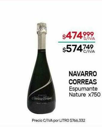 Nini Mayorista Navarro Correas Espumante Nature oferta
