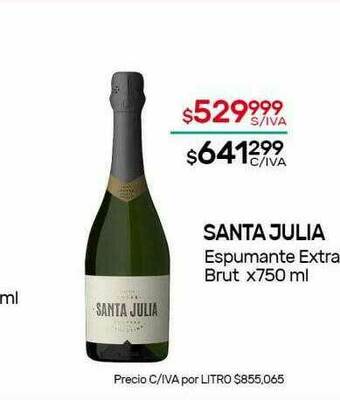 Nini Mayorista Santa Julia Espumante Extra Brut oferta