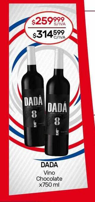 Nini Mayorista Dada Vino Chocolate oferta
