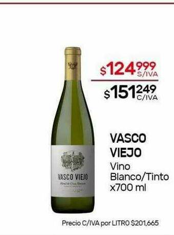 Nini Mayorista Vasco Viejo Vino Blanco Tinto oferta