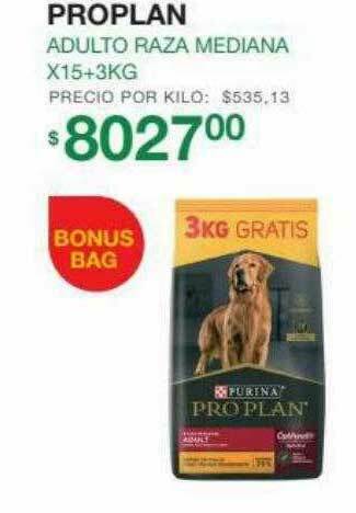 Puppis Proplan Adulto Raza Mediana oferta