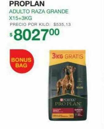 Puppis Proplan Adulto Raza Grande oferta