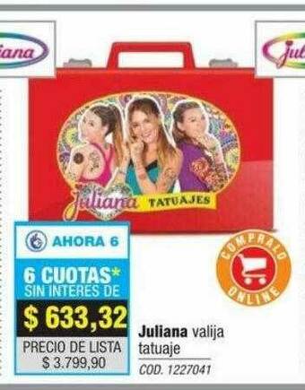 Rio Shop Deco Juliana Valija Tatuaje oferta