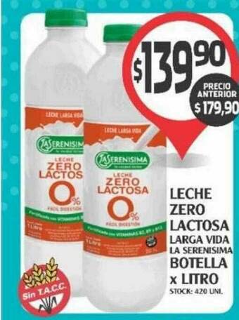 Supermercados Malambo Leche Zero Lactosa Larga Vida La Serenisima oferta