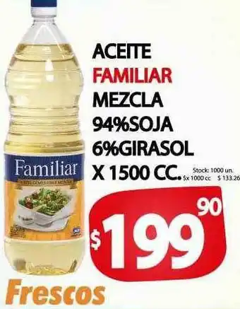 Supermercados Mariano Max Aceite Familiar Mezcla 94%soja 6%girasol oferta