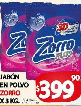 Supermercados Mariano Max Jabón En Polvo Zorro oferta