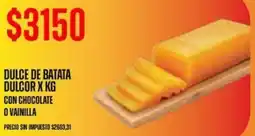 Supermercados Vea Dulce de batata dulcor con chocolate o vainilla oferta