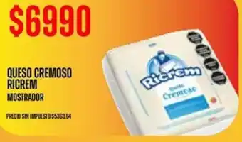 Ricrem mostrador queso cremoso