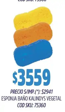 Supermercados Yaguar Kalindys esponja baño vegetal oferta