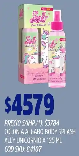 Supermercados Yaguar Unicornio colonia algabo body splash ally oferta