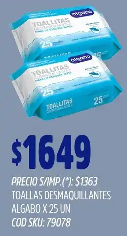 Supermercados Yaguar Algabo toallitas desmaquillantes oferta