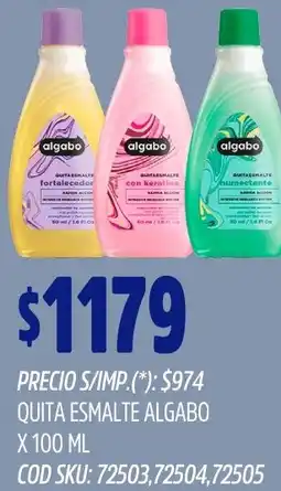 Supermercados Yaguar Algabo quita esmalte oferta