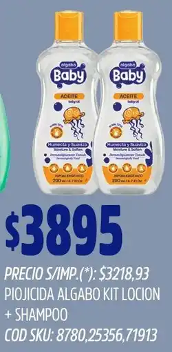 Supermercados Yaguar Algabo piojicida kit locion + shampoo oferta