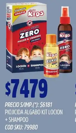 Supermercados Yaguar Algabo piojicida kit locion + shampoo oferta
