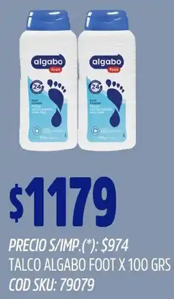 Supermercados Yaguar Algabo talco foot oferta