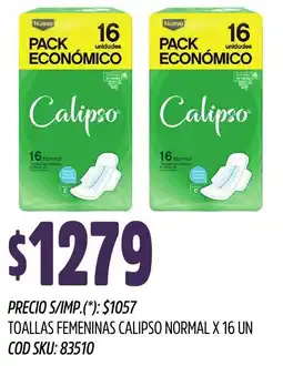 Supermercados Yaguar Calipso toallas femeninas normal oferta