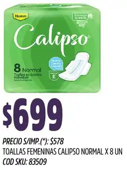 Supermercados Yaguar Calipso toallas femeninas normal oferta