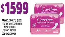 Supermercados Yaguar Carefree protectores compact todos los dias oferta