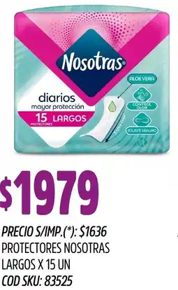 Supermercados Yaguar Nosotras protectores largos oferta