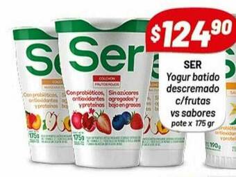 Almacor Ser Yogur Batido Descremado C Frutas Vs Sabores oferta