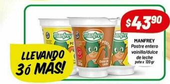 Almacor Manfrey Postre Entero Vainilla Dulce De Leche oferta