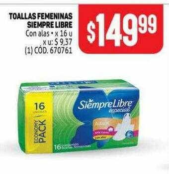 Makro Toallas Femeninas Siempre Libre oferta