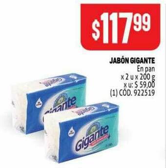 Makro Jabón Gigante En Pan oferta