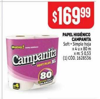 Makro Papel Higiénico Campanita oferta