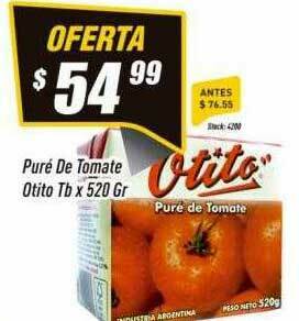 Supermercados Comodin Puré De Tomate Otito oferta