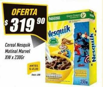 Supermercados Comodin Cereal Nesquik Matinal Marvel Xw oferta
