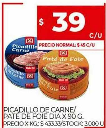 Supermercados DIA Picadillo De Carne Paté De Foie Dia oferta