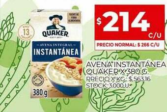 Supermercados DIA Avena Instantánea Quaker oferta