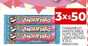 Supermercados DIA Caramelo Masticable Tutti Frutti Lenguetazo oferta