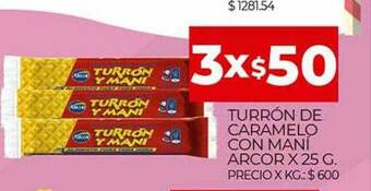 Supermercados DIA Turrón De Caramelo Con Maní Arcor oferta