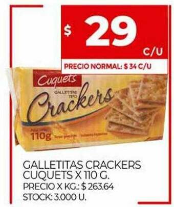 Supermercados DIA Galletitas Crackers Cuquets oferta