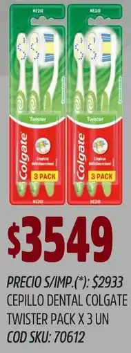 Supermercados Yaguar Colgate cepillo dental twister pack oferta