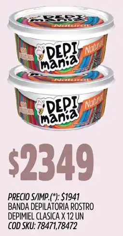 Supermercados Yaguar Depimiel banda depilatoria rostro clasica oferta