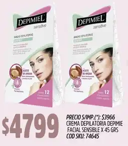 Supermercados Yaguar Depimiel crema depilatoria facial sensible oferta