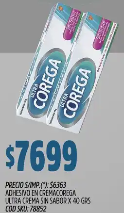 Supermercados Yaguar Cremacorega ultra adhesivo en crema sin sabor oferta