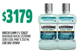 Supermercados Yaguar Listerine enjuague bucal zero cool mint oferta