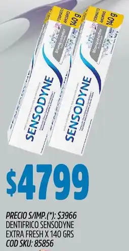 Supermercados Yaguar Sensodyne dentifrico extra fresh x oferta