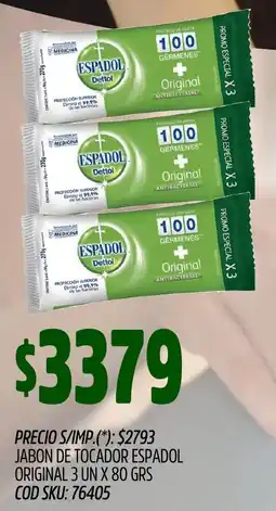 Supermercados Yaguar Espadol jabon de tocador original oferta