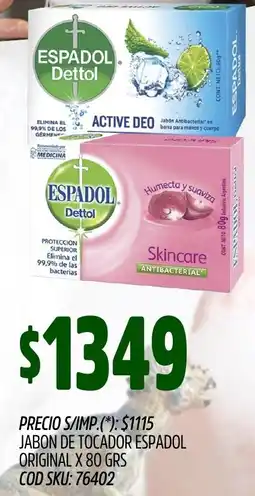 Supermercados Yaguar Espadol jabon de tocador original oferta