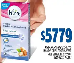 Supermercados Yaguar Veet banda depilatoria piel sensible oferta