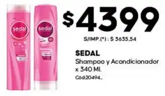 Diarco Sedal shampoo y acondicionador oferta